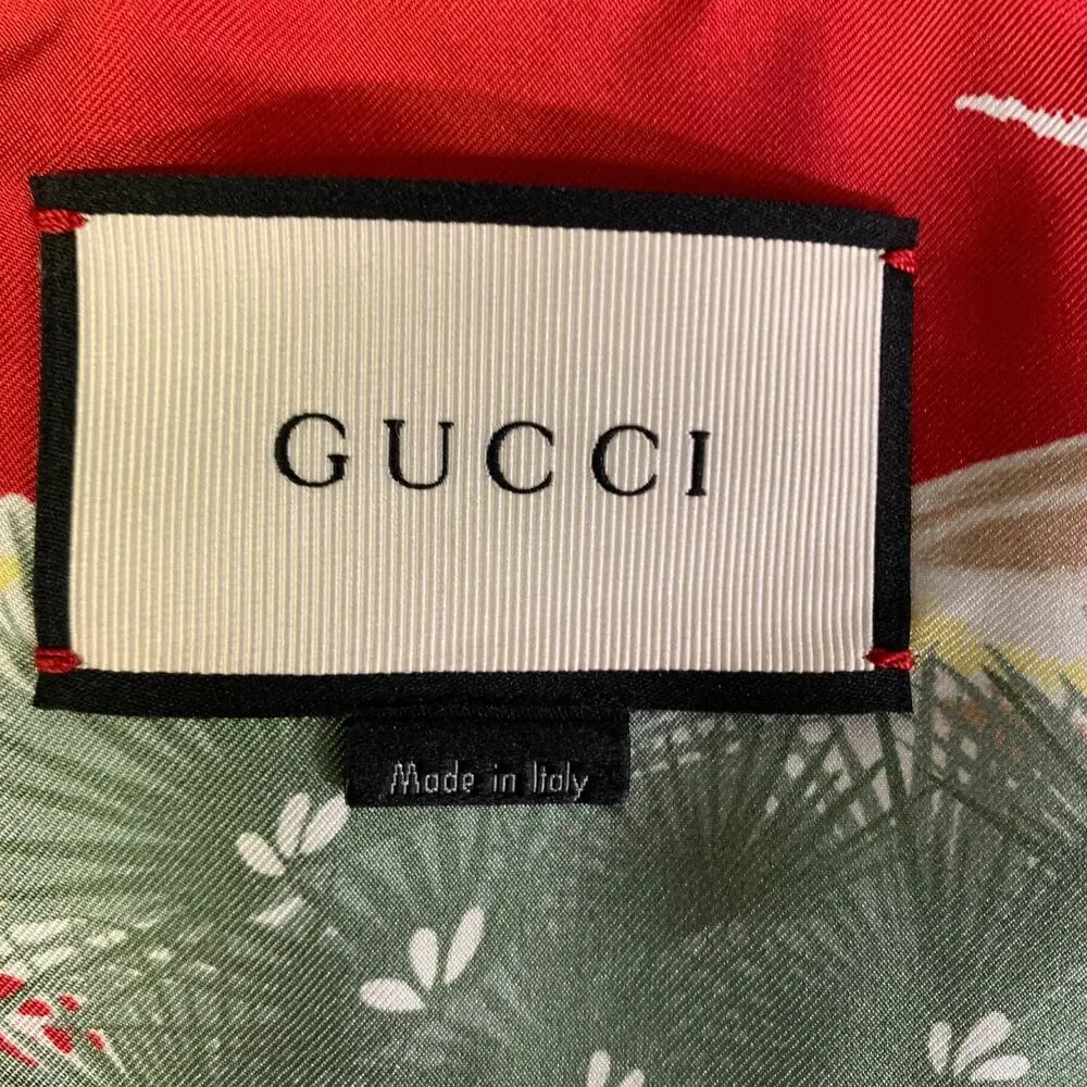 GUCCI Size 44 Black Leather Biker Jacket